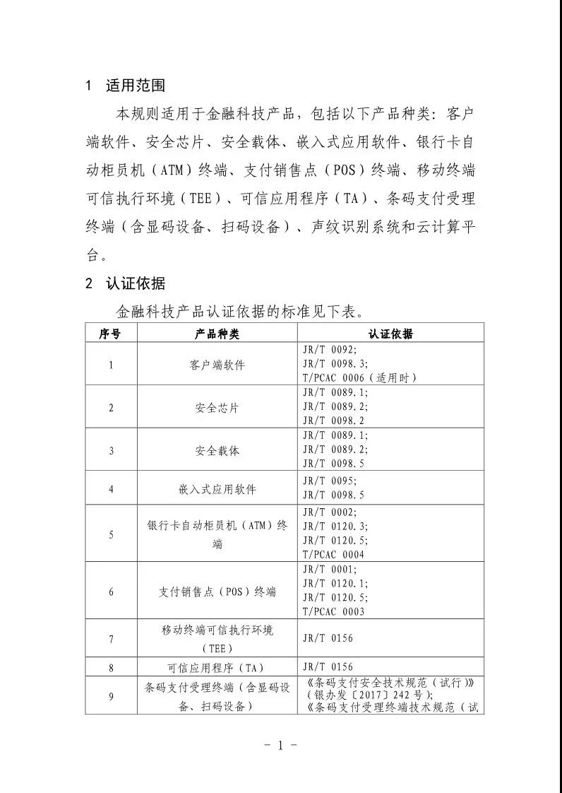 金融科技产品认证规则3